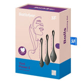 Satisfyer Yoni Power Balls 2 Black 3 Pc Set - Silicone > Sex Toys For Ladies > Kegel Exercise